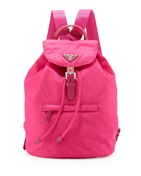 hot pink prada backpack|pink fluffy Prada bag.